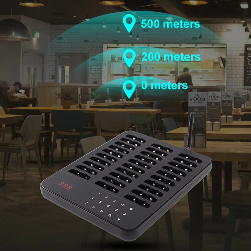 Wireless Table Pager Supplier - 30 Pager Customer Call Buzzer
