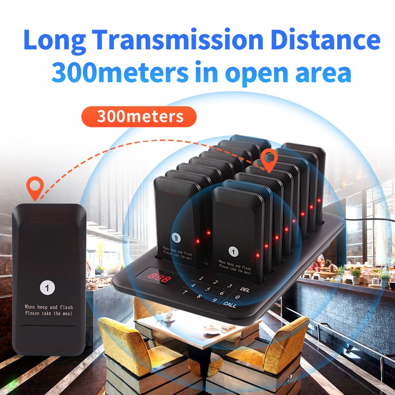 Wireless Calling System Manufacturer - Pager Device for Cafe