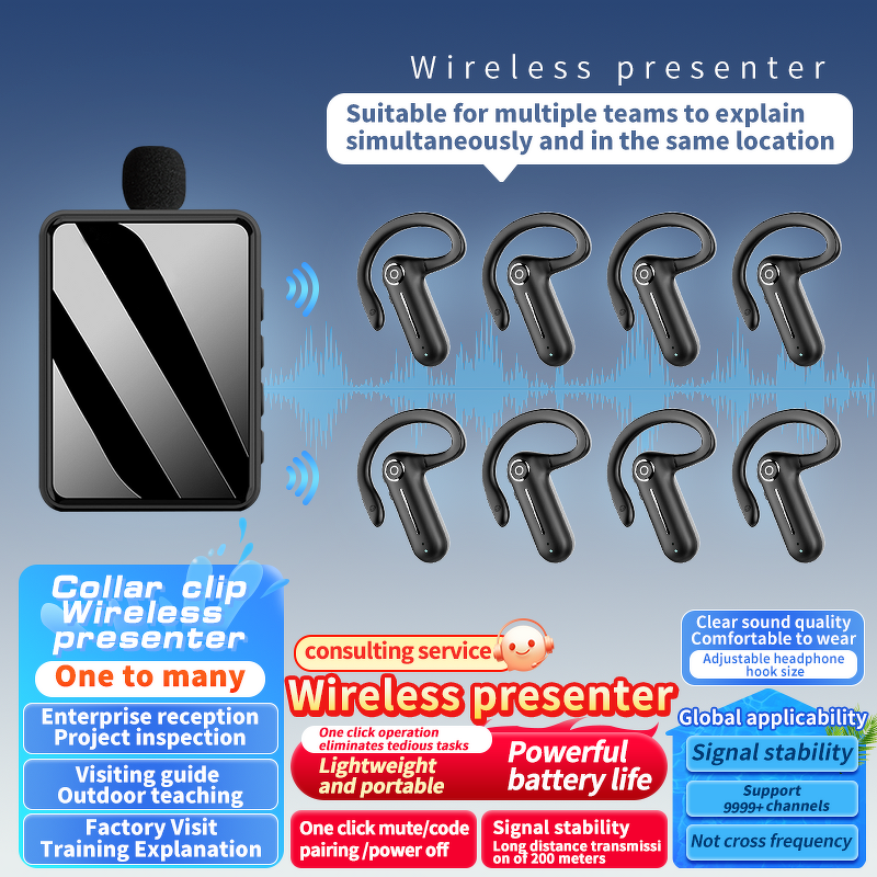 Tour Guide Interpreter Supplier - 2.4G 200Meters Receiving Distance