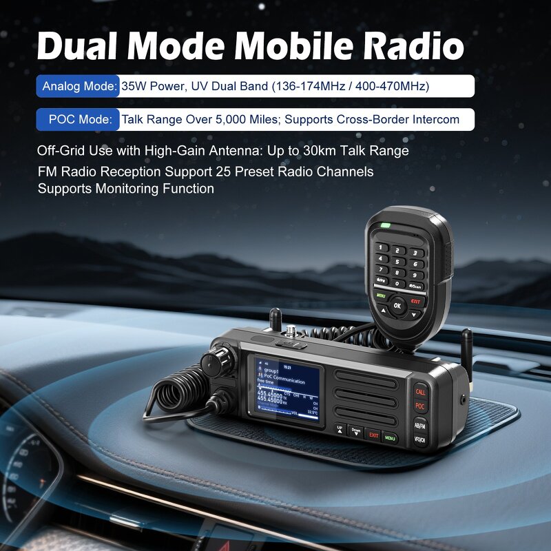 Vehicle Mounted POC Radio Supplier - LTE 4G Dual Band Mobile