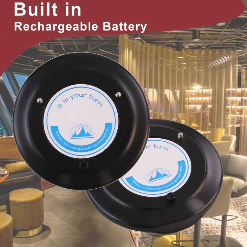 Cafe Guest Buzzer Supplier - Rechargeable 300mAh Long Range