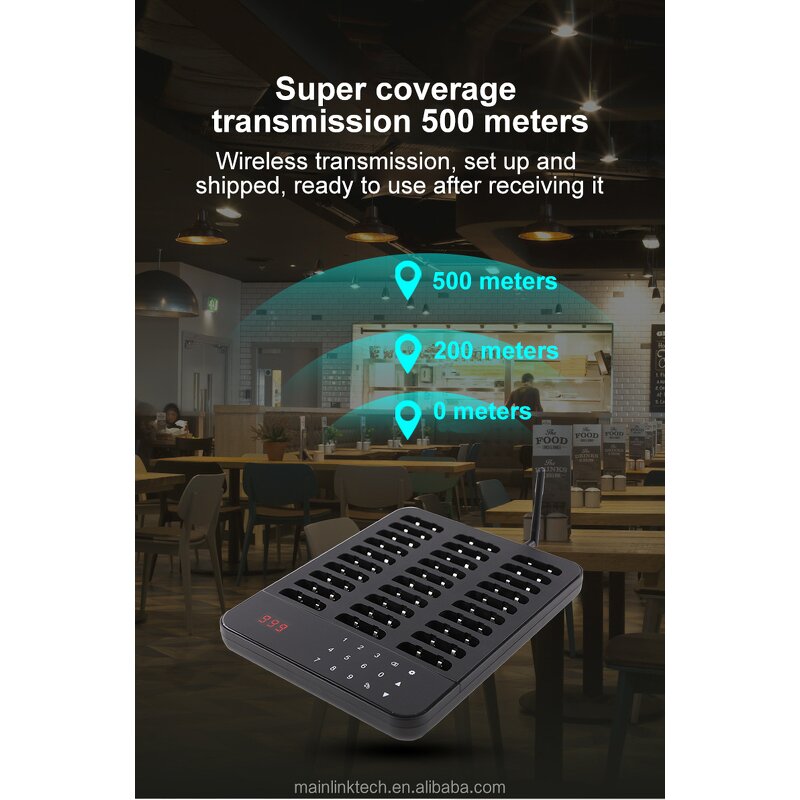 Restaurant Pager System Supplier - 30 Buzzers Coaster Waterproof