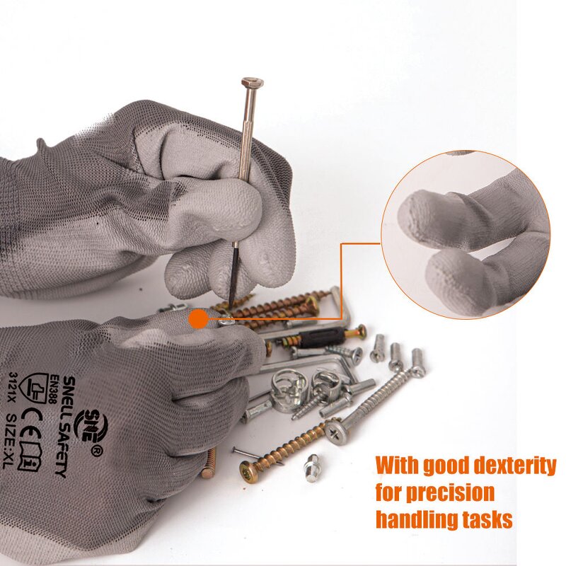 Polyester Glove Supplier - Snell Safety Multi Use Pu Coated