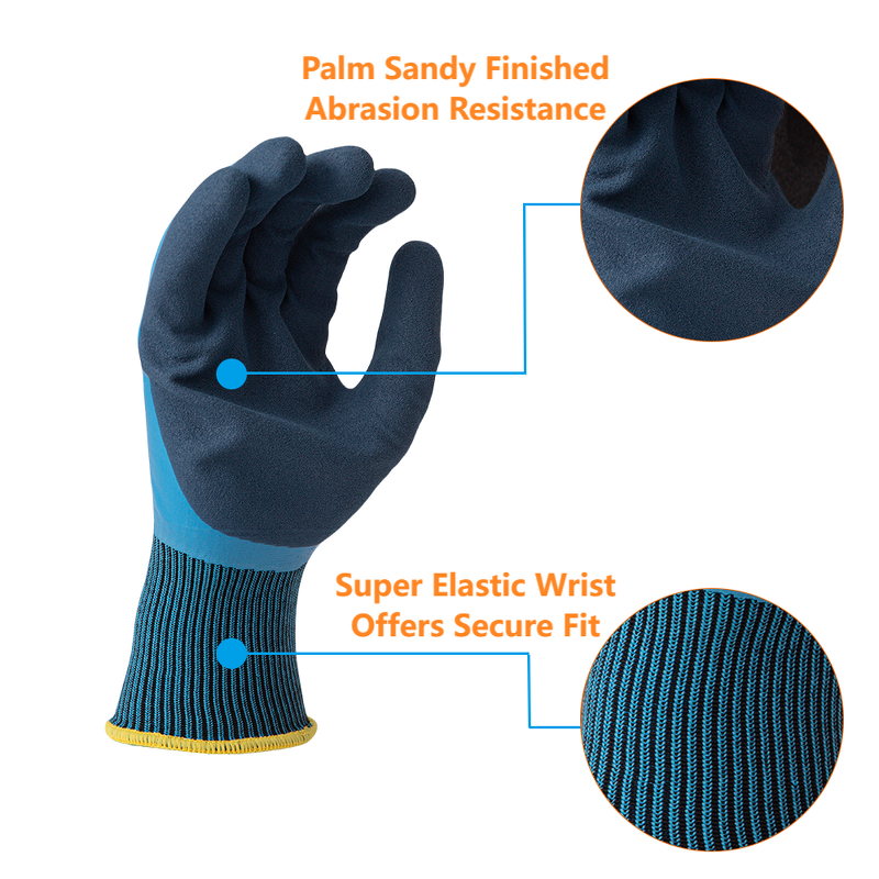 Double Coating Gloves Supplier - SNELLsafety Customized Latex Sandy