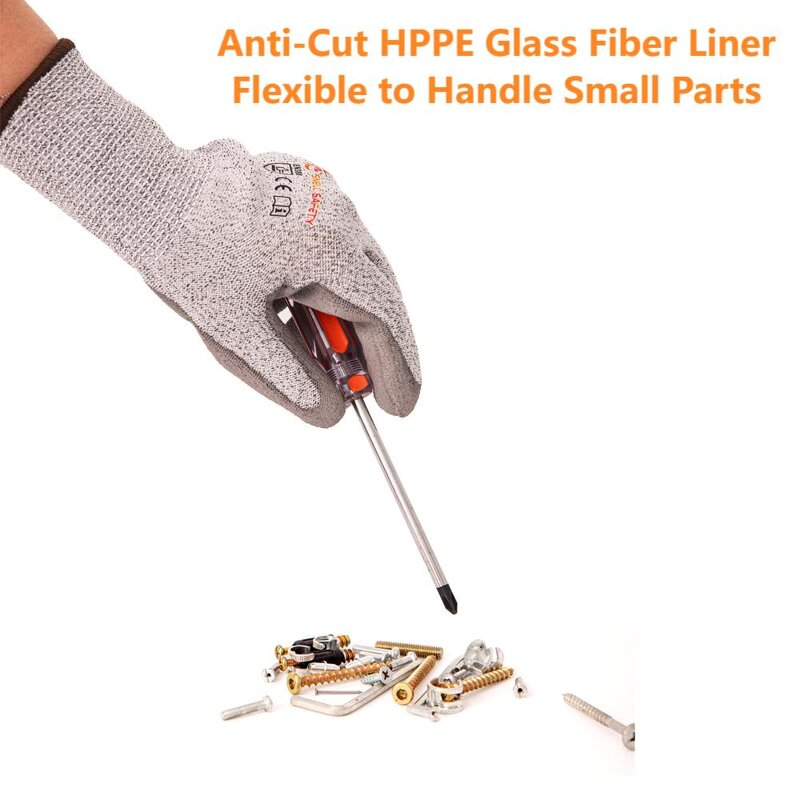 Cut Resistant Gloves Manufacturer - Snell Safety PU Coated EN388 C Level