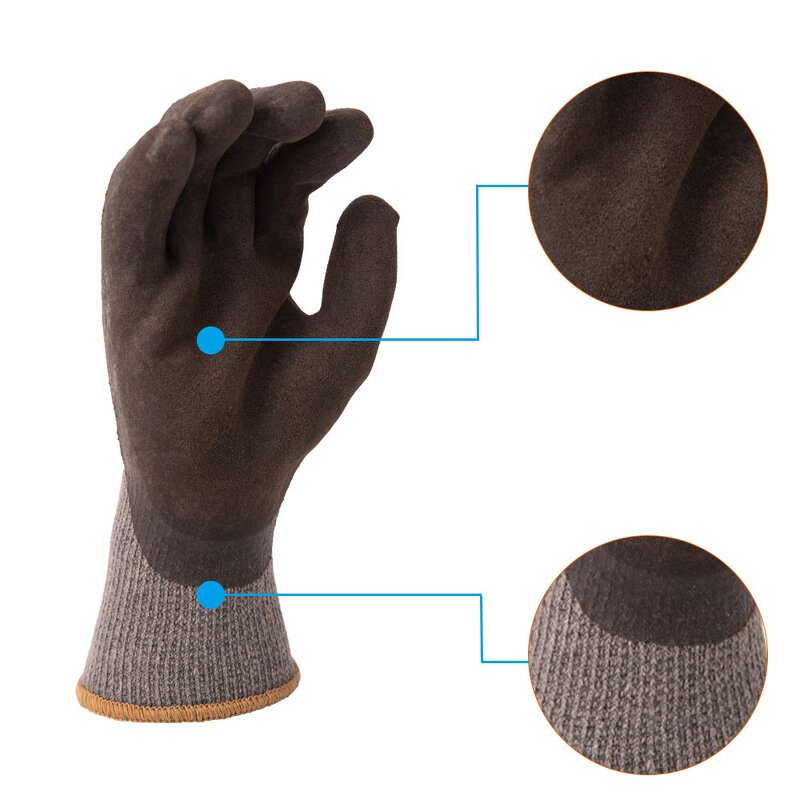 Winter Safety Gloves Manufacturer - Latex Sandy Construction Labor