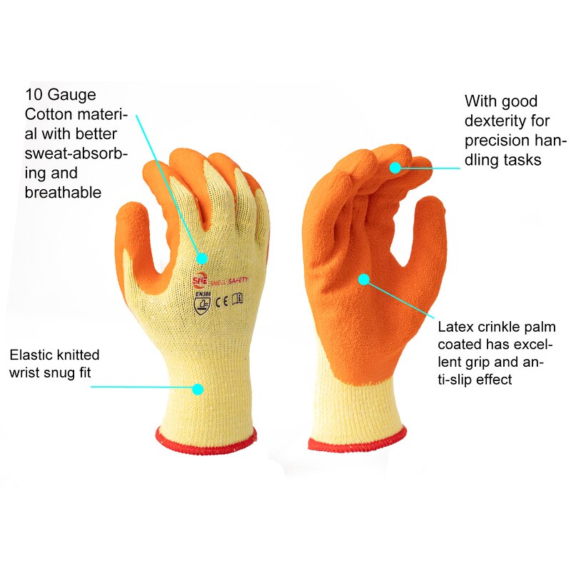 Breathable Work Gloves Manufacturer - High Quality Latex Coated