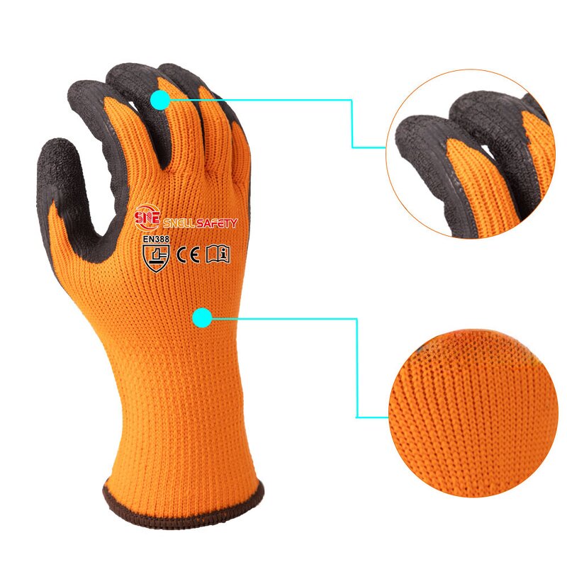 Winter Warm Gloves Supplier - SNELLsafety Latex Coated Thermal