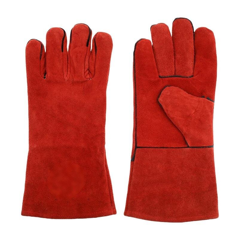Leather Welding Gloves Supplier - Snell Safety Custom Color 14 Inches