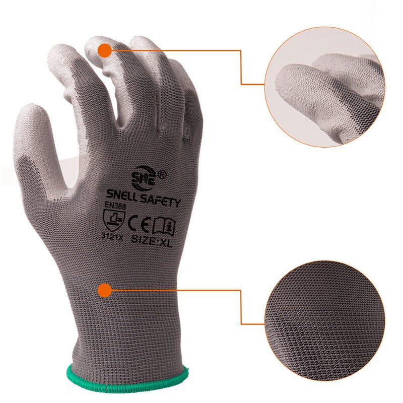 Polyester Glove Supplier - Snell Safety Multi Use Pu Coated