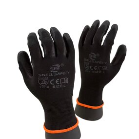 PU Coated Work Gloves Supplier - SNELL EN388 Custom Logo Polyester