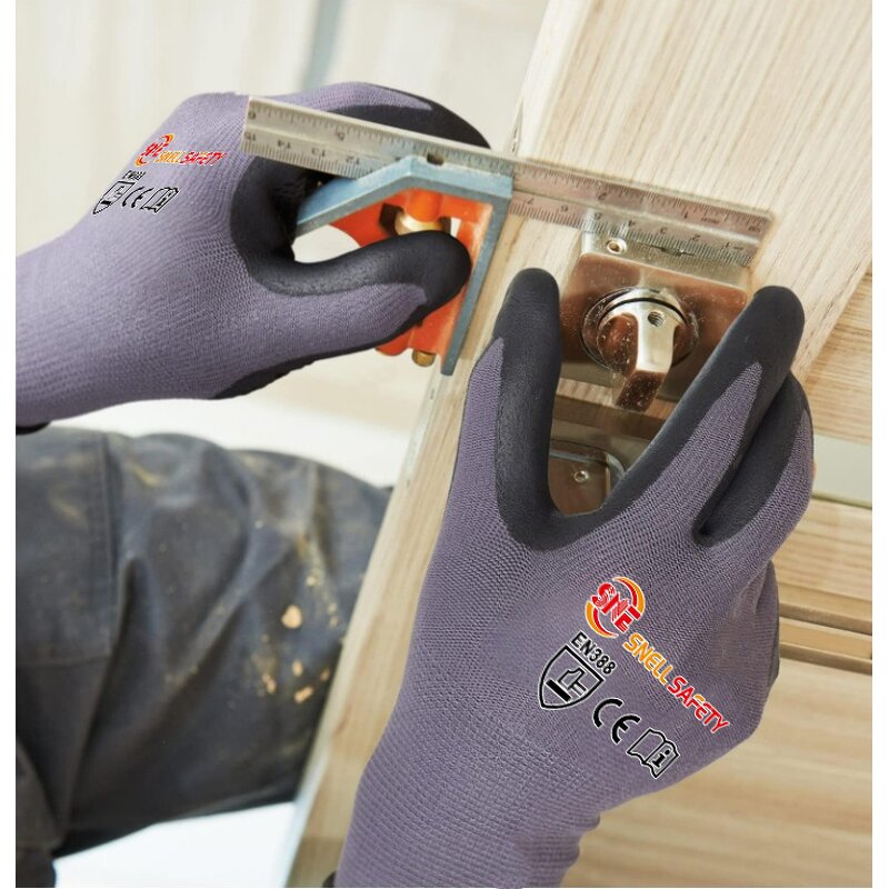 Nitrile Foam Gloves Manufacturer - SNELL OEM Logo Palm Dipped