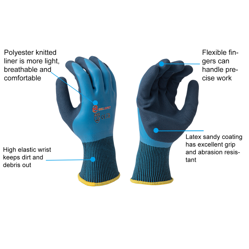 Double Coating Gloves Supplier - SNELLsafety Customized Latex Sandy