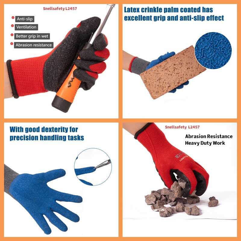 Crinkle Work Gloves Manufacturer - SNELL Safety 10 Gauge Cotton