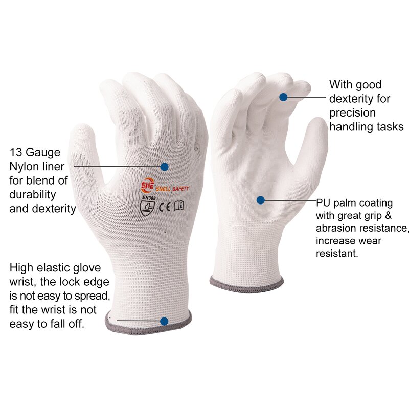 PU Coated Gloves Manufacturer - High Quality 13 gauge Nylon Knitted