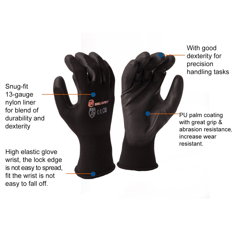 Gardening Gloves Supplier - Wholesale Snell 13G Polyester PU Coated
