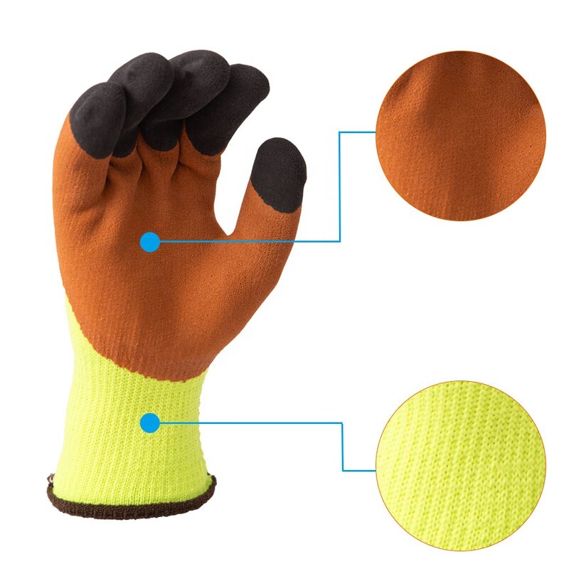 Winter Safety Gloves Supplier - Snell Safety Latex Coated Hi-Vis