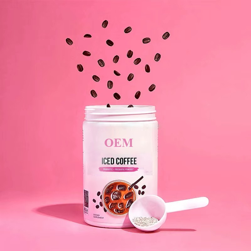 OEM Private Label Food Grade Herbal Extract L-Carnitine Detox Slimming Iced Coffee Powder for Body Slim Weight Loss