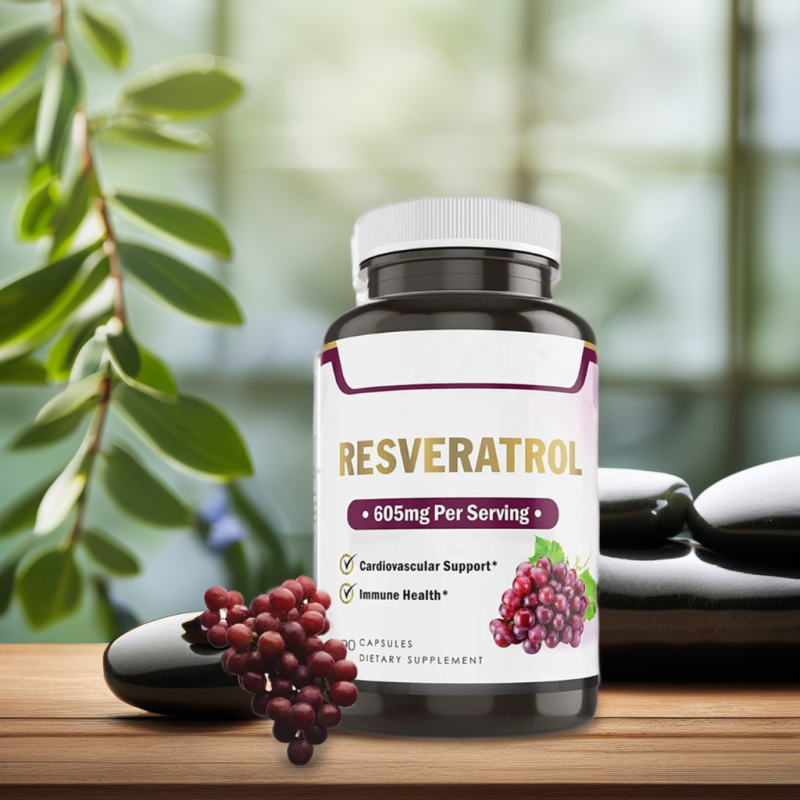 OEM/ODM/OBM Natural Pure Organic 99% Resveratrol Capsules Premium Formula Brain Focus Capsule for Adults