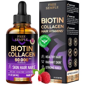 OEM Private Label Sugar Free Collagen Liquid Hair Growth Biotin Drops for Women and Men Skin Nail Hair Care