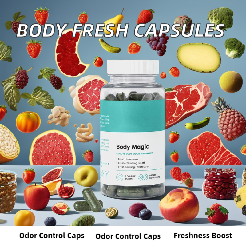 OEM ODM Herbal Supplement Body Chlorophyll Capsules 30 Vegan Capsules for Detox Digestion Gut Health Skin Support Oily Skin