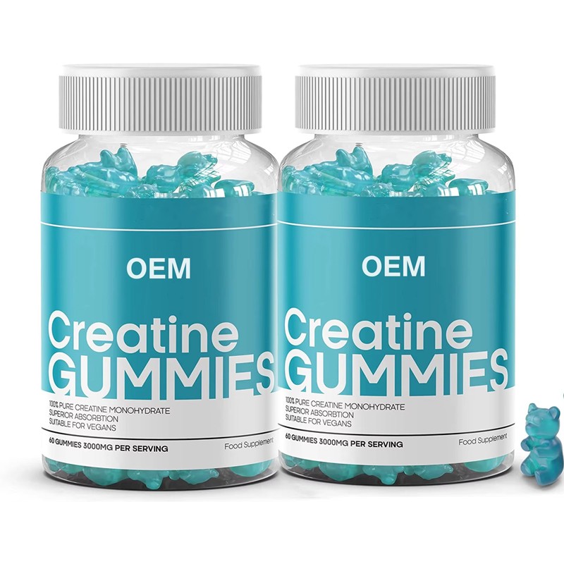 Private Label High Strength Creatine Monohydrate Gummies 3000mg HCL Wholesome Health Creatine Gummies Taste