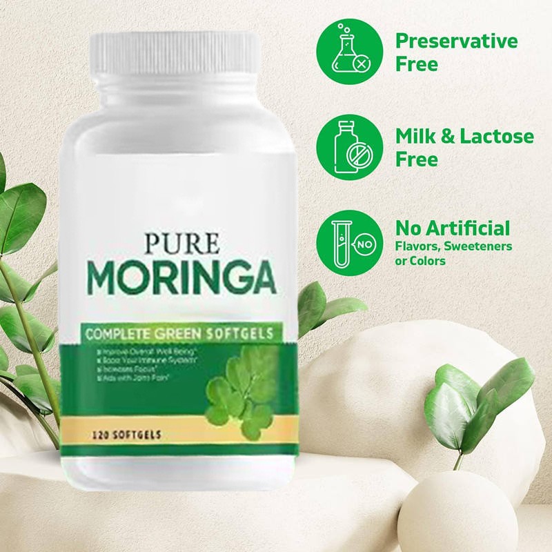 OEM ODM OBM Private Label Moringa Capsules Anti-age Supplement Moringa Leaf Extract Gummies