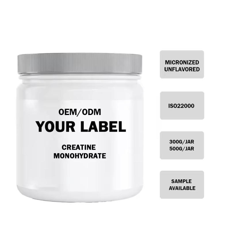 Factory OEM Private Labels 500g Creatine Monohydrate Pure Powder 200 Mesh Dietary Supplement for Muscle Building