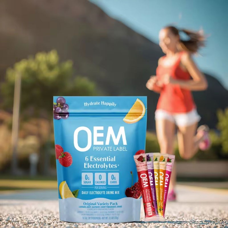Private Label Vitamin Sport Nutrition Natural Hydration Electrolytes Powder Sachets Oem Private Label