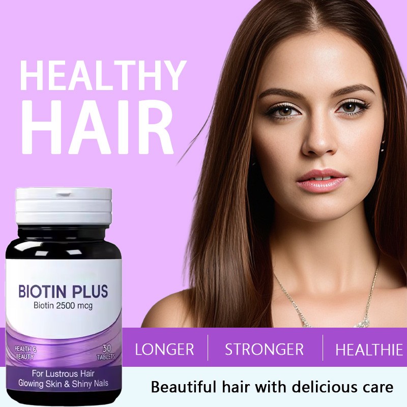 OEM Biotin Plus 10000 Mcg Tablets Nature's Bounty Private Label Biotin Tablets Biotin and Collagen Tablets for Hair Growth Skin