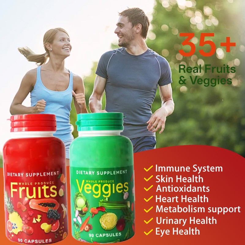 OEM Superfood Multivitamins Capsules Fruit and Vegetable Supplement Capsules Support Immune System Health