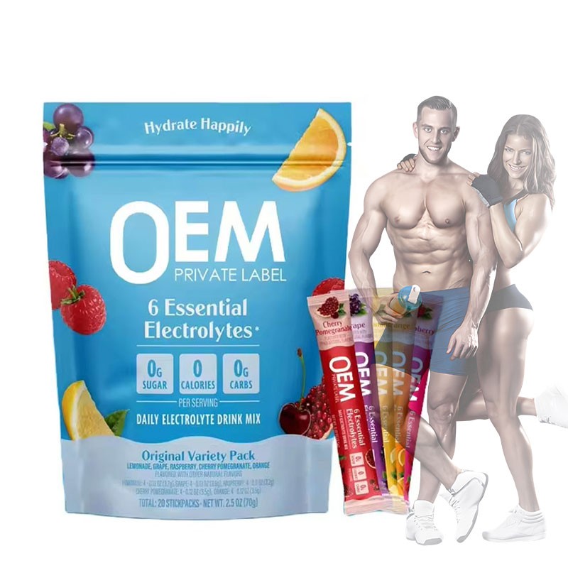 Private Label Vitamin Sport Nutrition Natural Hydration Electrolytes Powder Sachets Oem Private Label