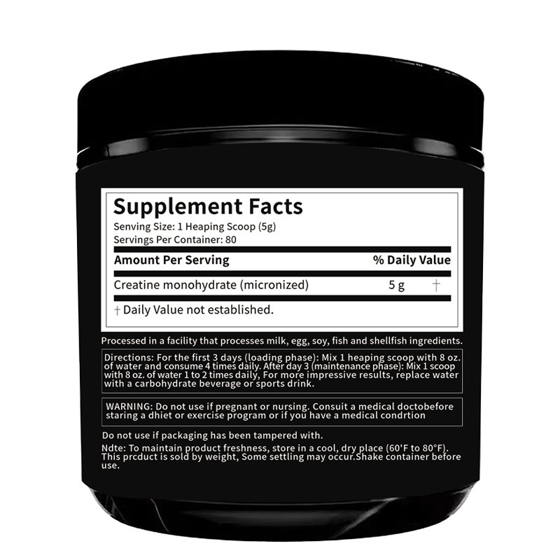 OEM Creatine Monohydrates Muscle Builder Sport Supplements Pre Workout Micronized Creatine Monohydrate Powder 400g
