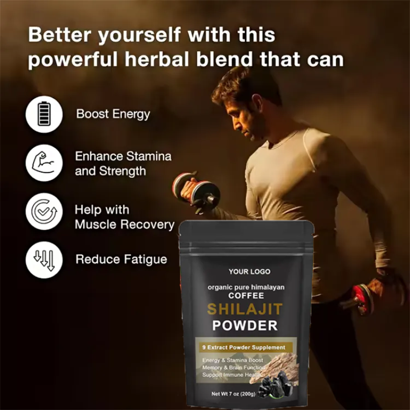 Private Label Pure Shilajit Extract Energy Organic Ashwagandha & Mushroom Shilajit Himalayan Coffee Powder Support Immune System
