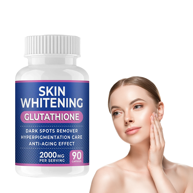 Dietary Supplement Pure Skin Whitening Glutathione Capsules logo Customized Skin Whitening Capsule for Full Body