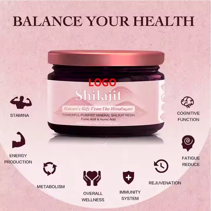 OEM Private Label Pure Himalayan 100% Natural Shilajit Resin Ointment Jam Health Supplement Improving Energy Heart and Blood