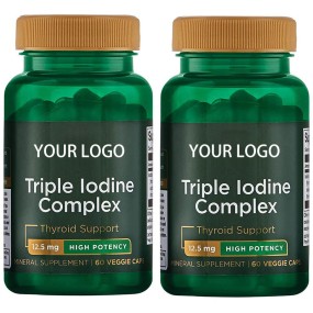 Customized logo Best Natural Potassium Iodide Vegan Iodine Supplements Support Thyroid and Metabolism for Adults