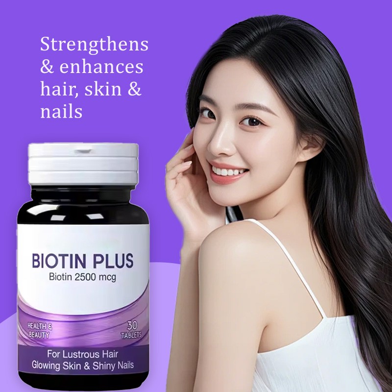 OEM Biotin Plus 10000 Mcg Tablets Nature's Bounty Private Label Biotin Tablets Biotin and Collagen Tablets for Hair Growth Skin