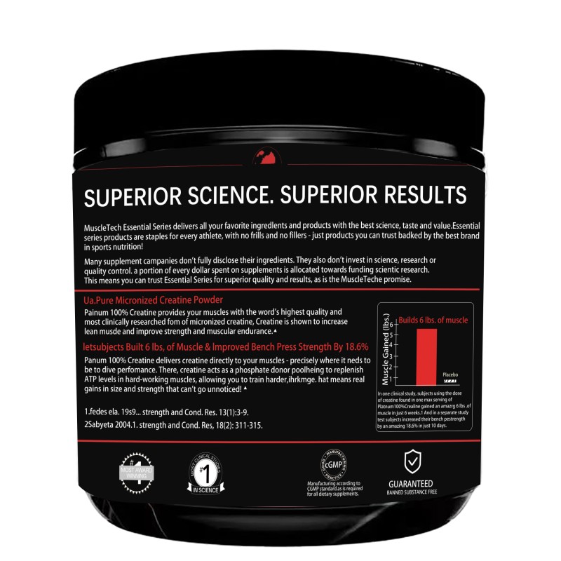 OEM Creatine Monohydrates Muscle Builder Sport Supplements Pre Workout Micronized Creatine Monohydrate Powder 400g