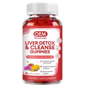 OEM OEM Liver Detox Cleanse Gummies Milk Thistle Artichoke Extract Supplement Natural Herbal Detox Cleanse Liver Health Gummies