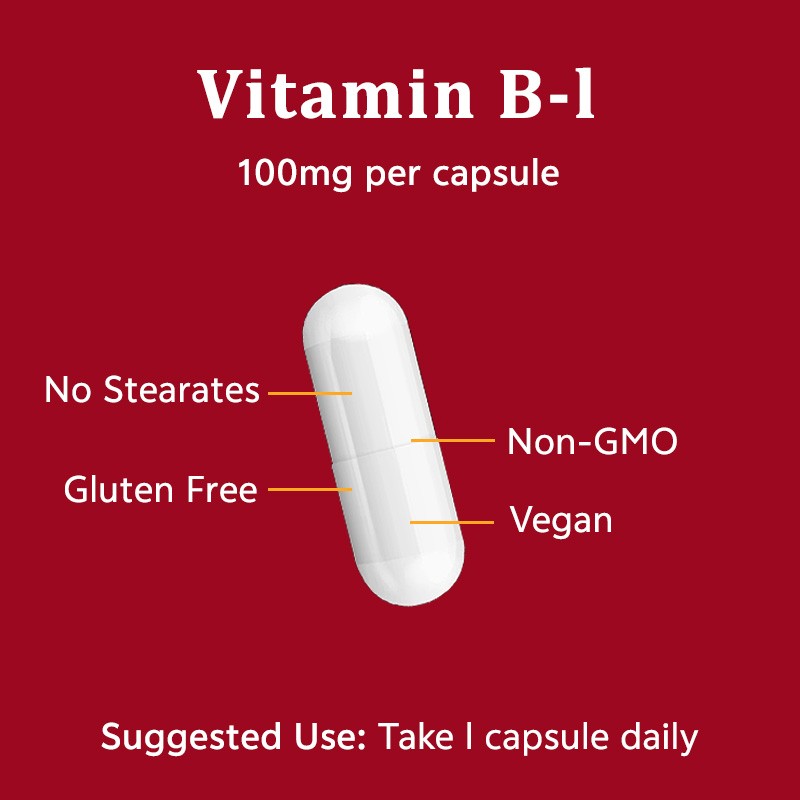 OEM Manufacturer Vitamin B1 B6 B12 Tablets Vitamin B Complex Capsules Healthcare Supplements Support Nervous System Function