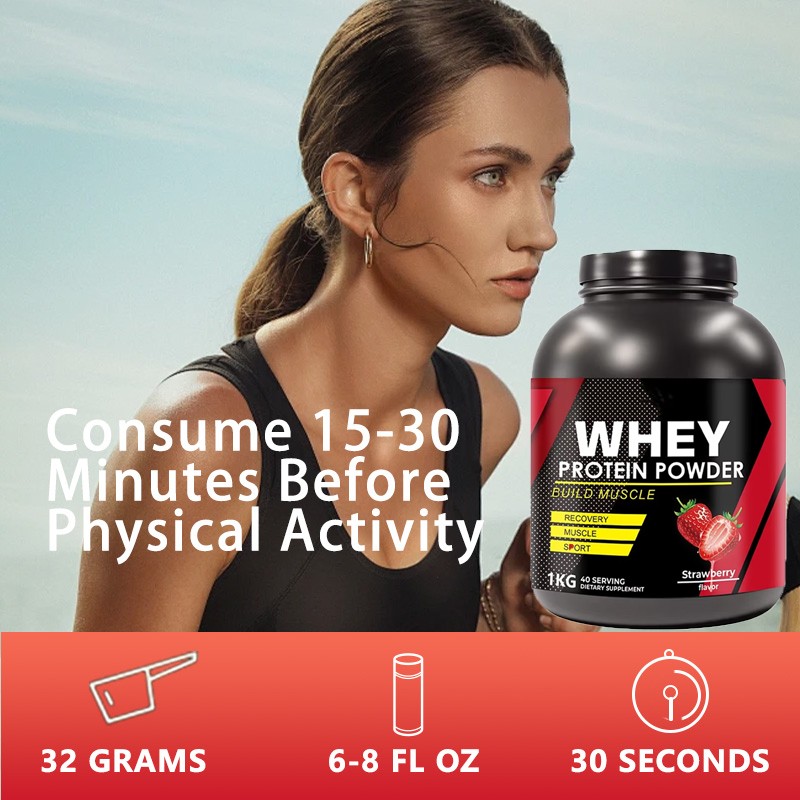 OEM Private Label Strawberry Flavor Gold Whey Protein Powder Original Vegan Natural Protein Powder