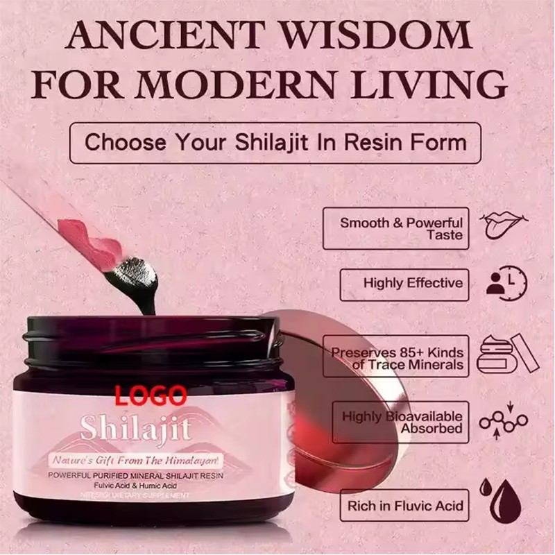 OEM Private Label Pure Himalayan 100% Natural Shilajit Resin Ointment Jam Health Supplement Improving Energy Heart and Blood