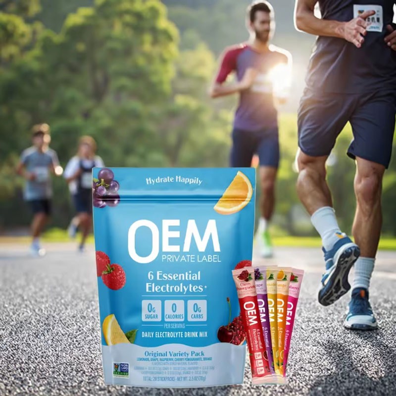 Private Label Vitamin Sport Nutrition Natural Hydration Electrolytes Powder Sachets Oem Private Label