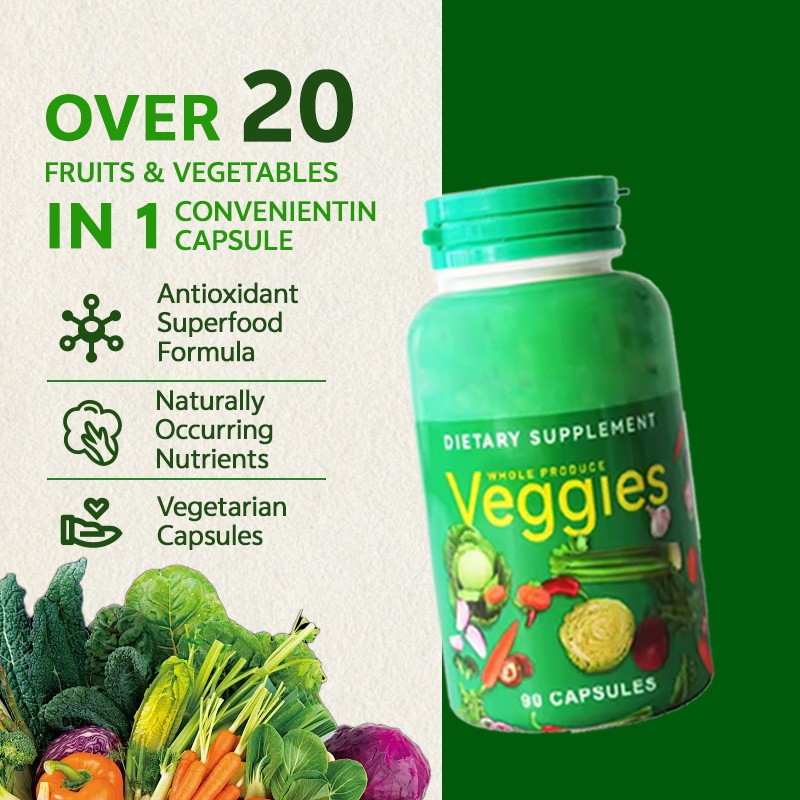 OEM Superfood Multivitamins Capsules Fruit and Vegetable Supplement Capsules Support Immune System Health