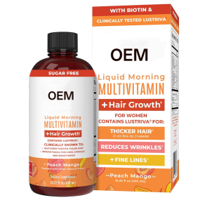 OEM Private Label Multivitamin Supplement Complex Multi-Vitamin b c e b5 d3 k2 Liquid Vitamins for Hair Growth Reduces Wrinkles