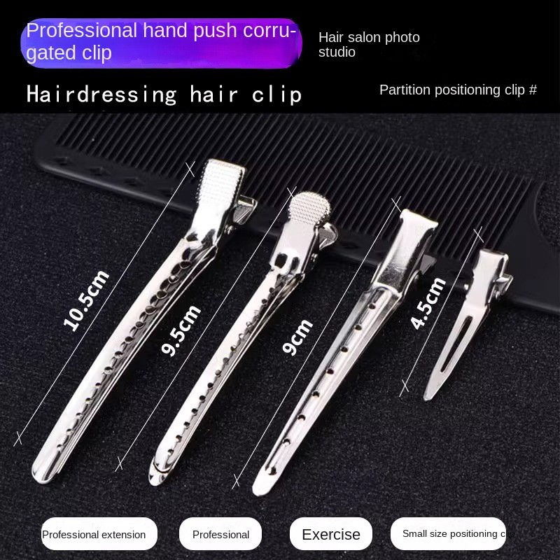 Diy Vintage Girls Hair Styling Artifact Metal Seamless Fluffy Bangs Hairclip Rooted Duckbill Hairpin with Partitioning Clip