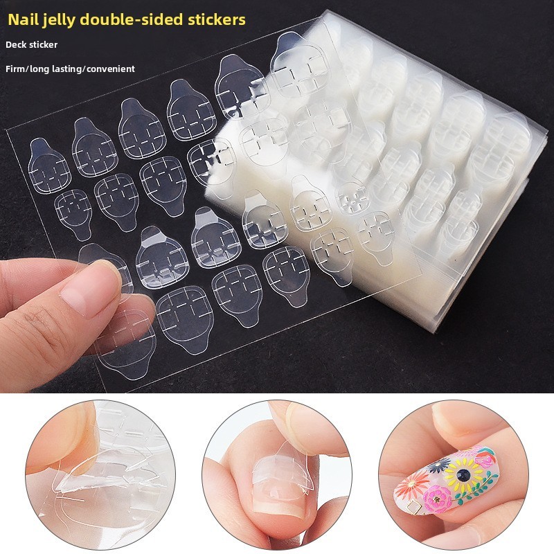 Hot Sale 24 Waterproof Wearable Nail Art Tips Strong Adhesive Jelly Glue for Fingers Wholesale Artificial Fingernails