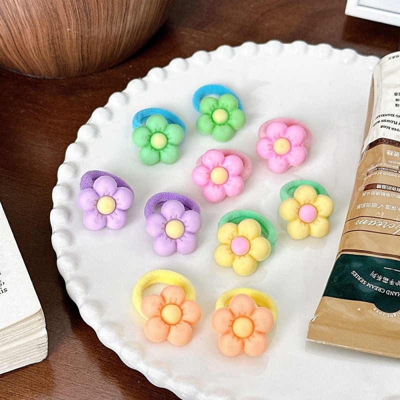 High Quality Elastic Hair Rope Cute Thumb Hair Band for Little Girls Kids Sweet Baby Hair Accessories Quality Ties