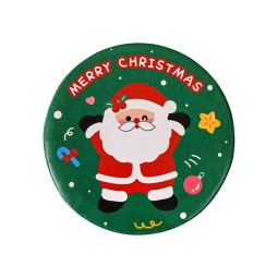Cartoon Christmas Mini Portable Round Mirror Cute Handheld Student Award Gift Small Christmas Gift for Students